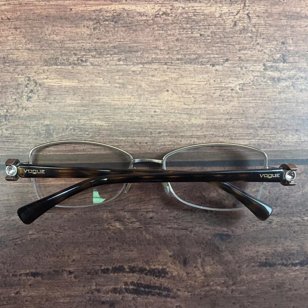 Vogue Eyeglasses Frames VO 3985-B 756-S Brown Tortoise Silver 52-17-135